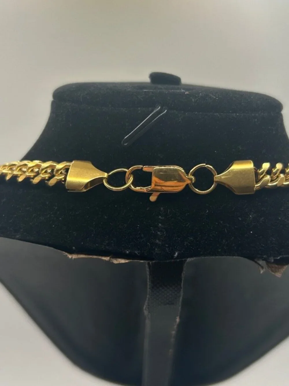 Mens Real Gold Cuban Chain Stainless Steel Plated 7mm 22 Inch Waterproof Solid